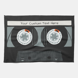 Retro-Kassette benutzerdefinierter Text Geschirrtuch