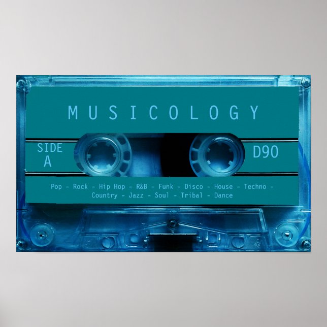 Retro-Kassette für Vintage Audiostile Poster (Vorne)