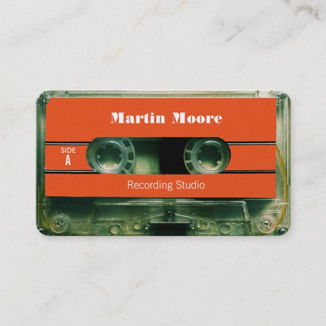 Retro-Kassette für Vintage Audiostile Visitenkarte (Vorderseite)
