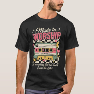 Retro-Kassette Hergestellt, um Psalm 150,6 Christu T-Shirt