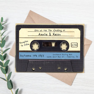 Retro-Kassette Hochzeitseinladung Einladung