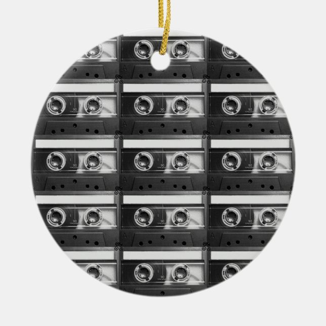 Retro-Kassette Keramik Ornament (Vorne)