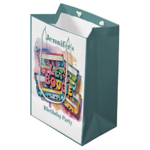 Retro-Kassette Lass uns Boogie Erwachsenen-Geburts Mittlere Geschenktüte