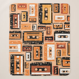 Retro-Kassette Nahtloses Muster Sherpadecke