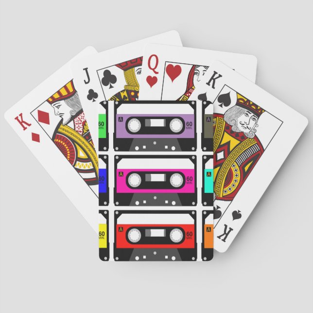 Retro-Kassette Spielkarten (Rückseite)