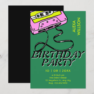 Retro-Kassette zum Geburtstag Einladung