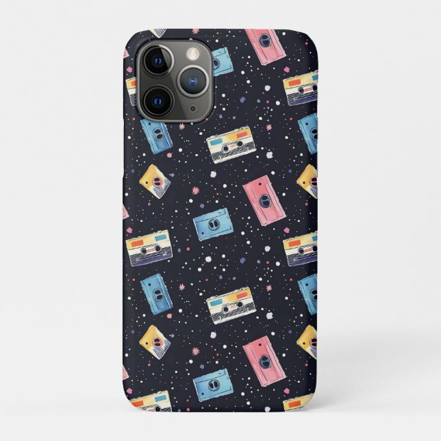 Retro-Kassetten im kosmischen Raum Case-Mate iPhone Hülle (Rückseite)