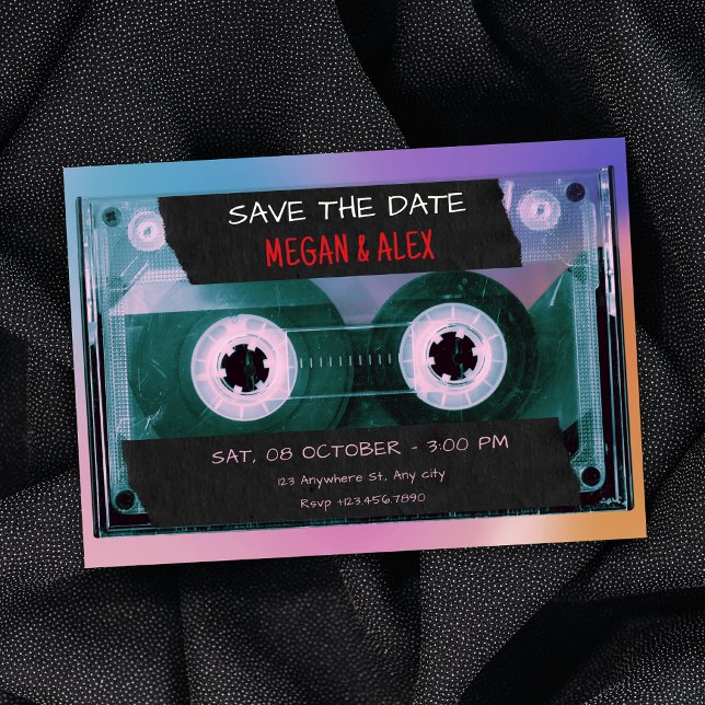Retro-Kassettenhochzeit Save The Date (Von Creator hochgeladen)