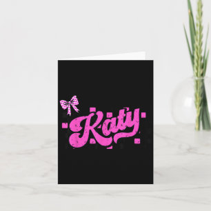 Retro Katy Kariert Kokette Schleife Schmetterling Karte