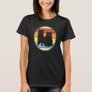 Retro Kätzchen Vintage Katze Silhouette Tier  70er T-Shirt