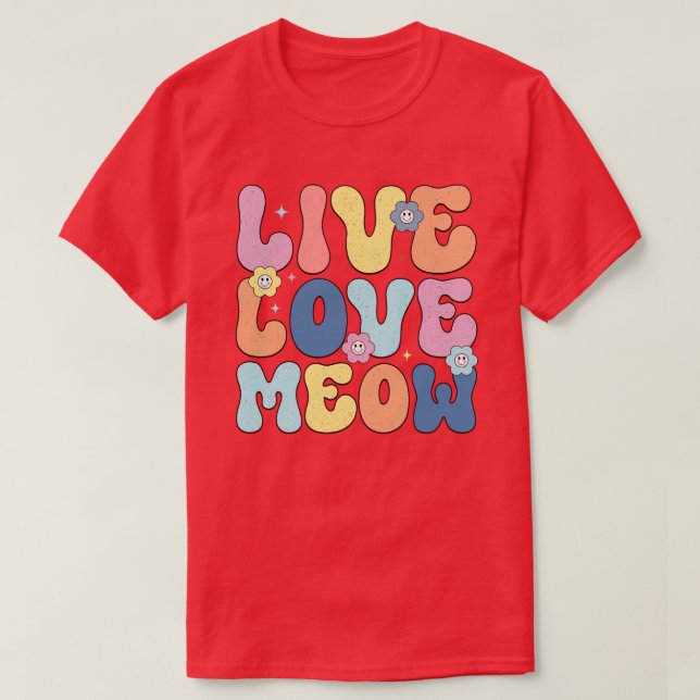 Retro Katze 5 T-Shirt (Design vorne)