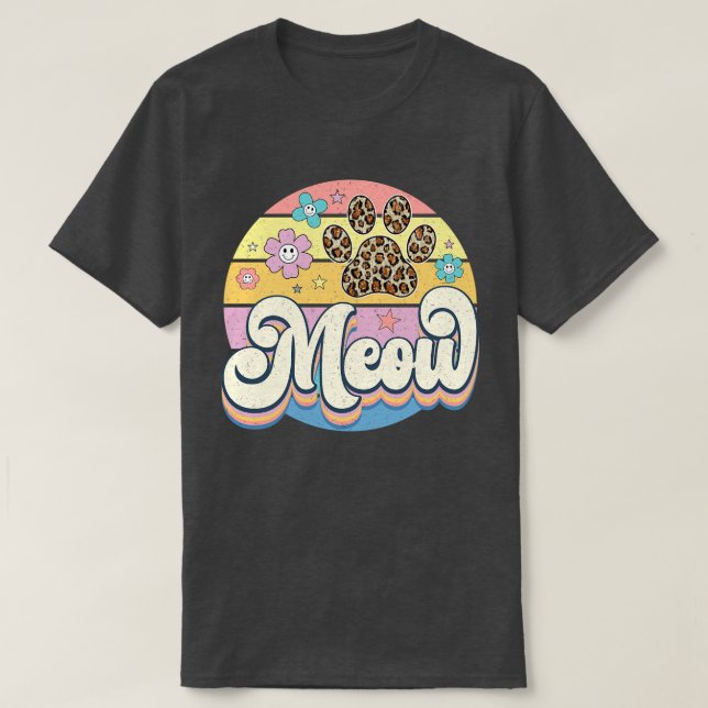Retro-Katze 6 T-Shirt (Design vorne)