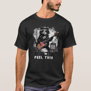 *~* Retro-Katze AP91-Bassgitarre-Musikplayer T-Shirt