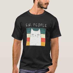 Retro-Katze  Ew Leute Miau Katze Kitty Ew Leute Sc T-Shirt