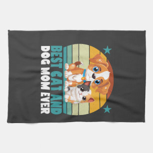 Retro Katze Hund Mama Katze Mama Furmama Welpe Kät Geschirrtuch
