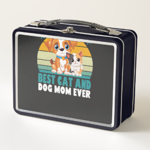 Retro Katze Hund Mama Katze Mama Furmama Welpe Kät Metall Brotdose