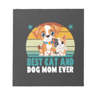 Retro Katze Hund Mama Katze Mama Furmama Welpe Kät Notizblock