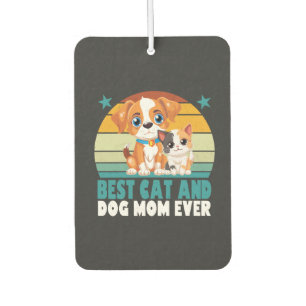 Retro Katze Hund Mutter Katze Mama Furmama Welpe K Autolufterfrischer