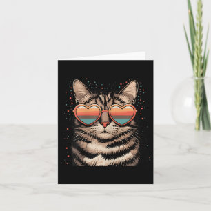 Retro-Katze mit Schlaftabletten Liebe des Herzens  Karte
