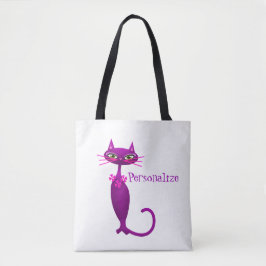 Retro-Katze Mitte des Jahrhunderts niedlich gurt Tasche