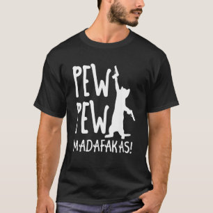 Retro-Katze Pew Pew Madafakas Crazy Kitten Cats T-Shirt