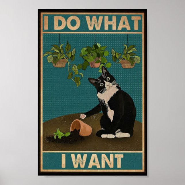 Retro-Katze Poster (Vorne)
