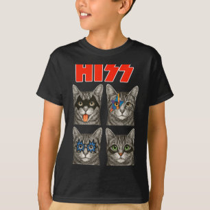 Retro-Katze Rock-Musik-Konzert-Illustration T-Shirt