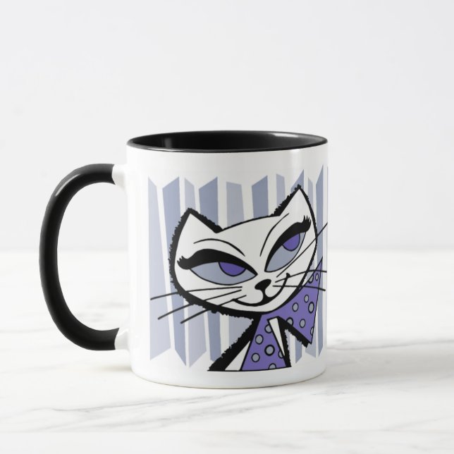 Retro Katze Tasse (Links)