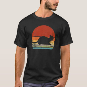Retro-Katze Vintage-Katze Tier-Silhouette  60er 70 T-Shirt
