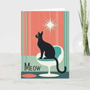 Retro-Katzen-Geburtstagskarte Karte