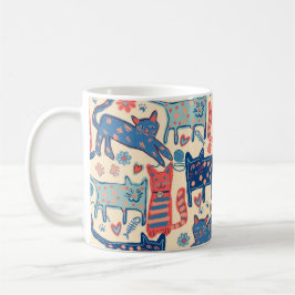 Retro-Katzen Kaffeetasse