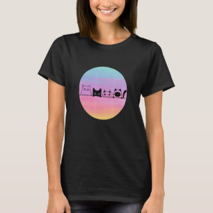 Retro-Katzen Katze schaut T-Shirt