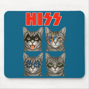 Retro-Katzen-Rockmusik-Konzert-Illustration Mousepad