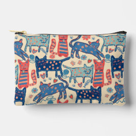 Retro-Katzen Zubehörtasche
