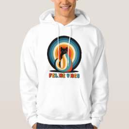 Retro-Katzendesign mit Feline Vibes Hoodie