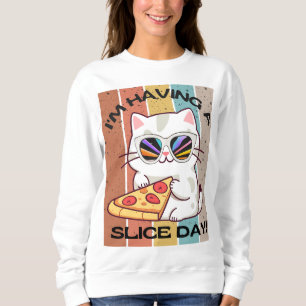 Retro Kawaii niedliche Katzenfresse Sweatshirt
