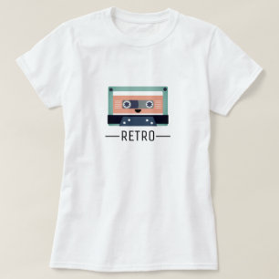Retro Kawaii T - Shirt Kassetten-