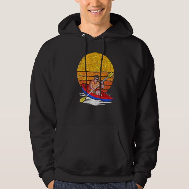 Retro Kayaking Hoodie (Vorderseite)