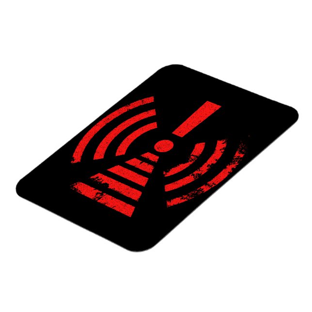 Retro Keep Back Energy Warning Symbol Magnet (Linke Seite)