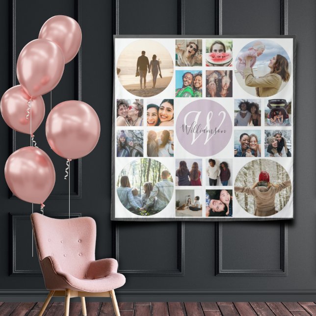 Retro Keepake Family Erinnerungen 20 FotoCollage Wandteppich (Von Creator hochgeladen)