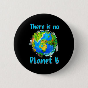 Retro Kein Planet Klimawandel Erde B Natur retten Button