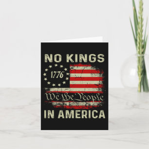 Retro keine Könige in Amerika Fahne USA Wir Mensch Karte
