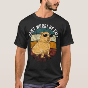 Retro Keine Sorge Coole Capybara Nagetier Tier Kap T-Shirt