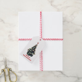 Retro-Keramik Weihnachtsbaum Geschenkanhänger