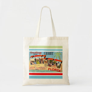 Retro Key West Postkarten-Tasche Tragetasche