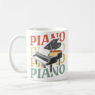 Retro Keyboard Pianist Instrument Musician Vintage Kaffeetasse