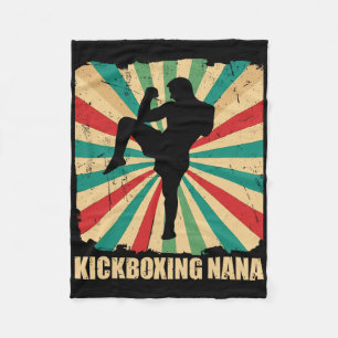 Retro-Kickboxen-Oma Großmutter des Kickboxers Mart Fleecedecke