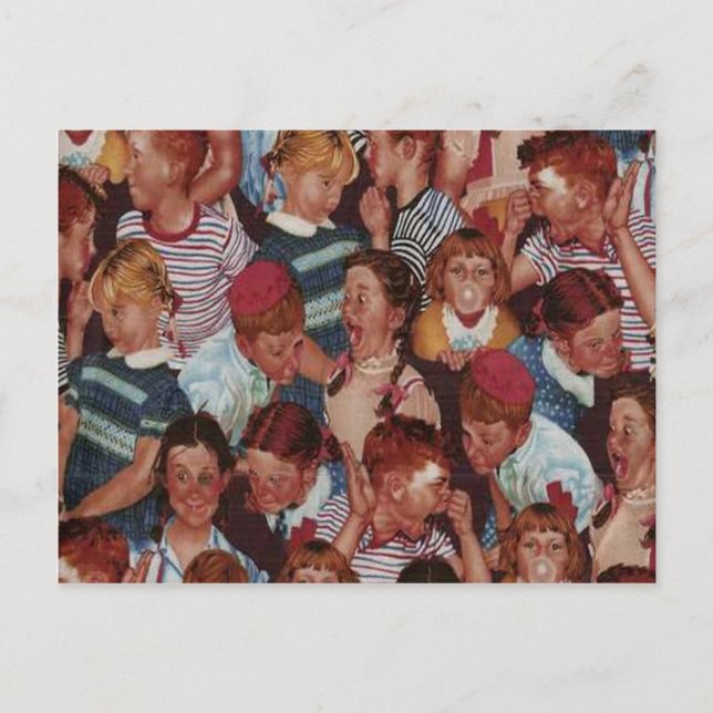 Retro Kids Postkarte (Vorderseite)