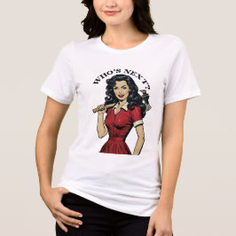 Retro-Killer-Hausfrau „Wer ist der Nächste?“ T-Sh Tri-Blend Shirt