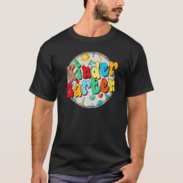 Retro Kindergarten Girls Boys Teacher Team Kinder T-Shirt (Vorderseite)